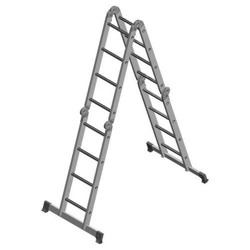 Алюминиевая четырехсекционная лестница-трансформер: секционная и двухсекционная, раздвижная и выдвижная