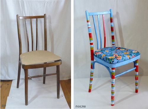 Декорирование стульев своими руками: покраска и старение, декупаж, трафарет