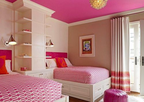 Детская для 2 девочек: дизайн комнаты для разного возраста, мебель в интерьере, кровать для подростков сестер