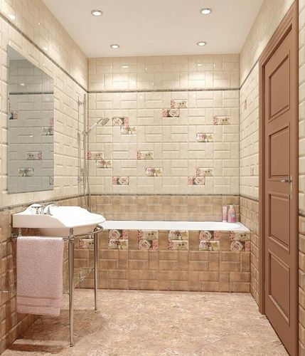 Плитка кабанчик: размеры для ванной, белая керамическая, фото, типы и укладка кафеля Керамин в интерьере