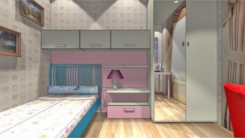 Проект детской комнаты для девочки