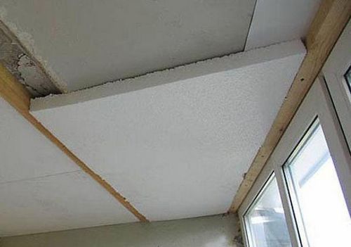 Утепление пенопластом потолка изнутри