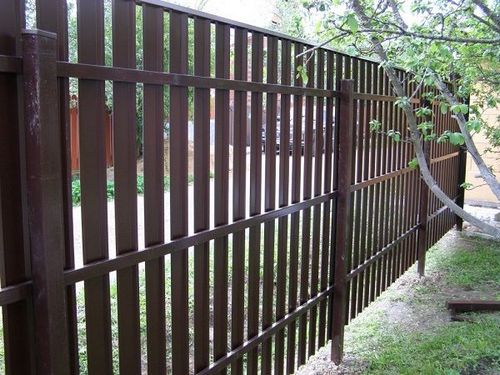 Забор из металлического штакетника своими руками: фото, видео инструкция