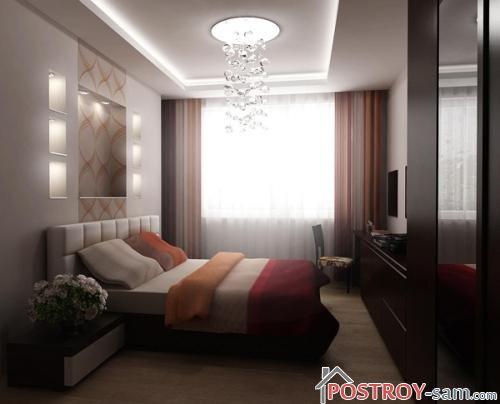 Дизайн узкой спальни: планировка, расстановка мебели, отделка, фото