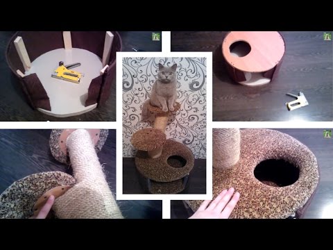 Домик для кошки своими руками: фото, чертежи, схемы, видео