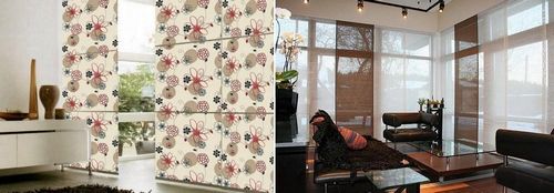 Японские шторы: фото своими руками, панели и карнизы, стильная кухня, шторы на балкон, как сшить, фурнитура, видео