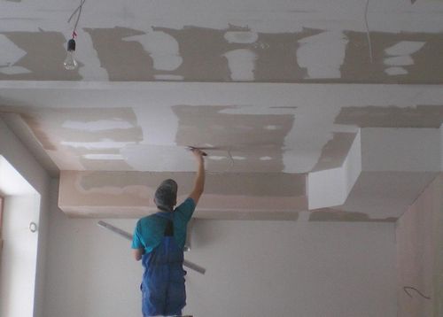 Как шпаклевать потолок из гипсокартона: правильно зашпаклевать, шпатлевка и видео своими руками