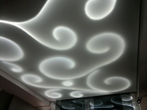 Монтаж светодиодной ленты на потолок