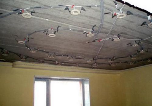 Монтаж точечных светильников в пластиковый потолок