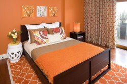 Персиковые обои в интерьере: рекомендации по выбору штор, мебели, ламината