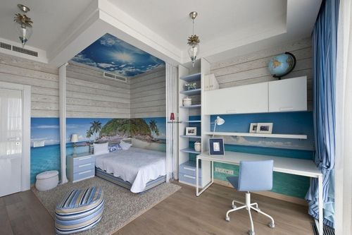 Потолок в детской комнате для девочки: фото комнаты с бабочками, дизайн натяжного потолка