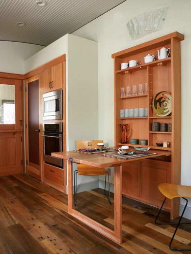 Раскладной кухонный стол для маленькой кухни: обеденный стол на кухню, овальный, стол книжка, круглый 60х80 в кухню, фото, видео