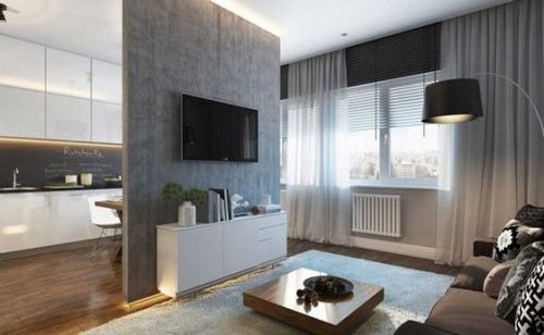 Современный дизайн однокомнатной квартиры 40 квадратных метров с фото