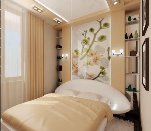 Harmonična spavaća soba od 10 četvornih metara. m: dizajn i fotografija modernog interijera