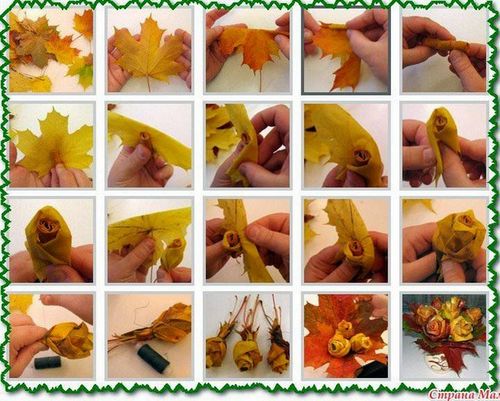 Топиарий из осенних листьев своими руками: пошагово из кленовых листьев, мастер класс из сухих листьев деревьев, как сделать поделки, видео