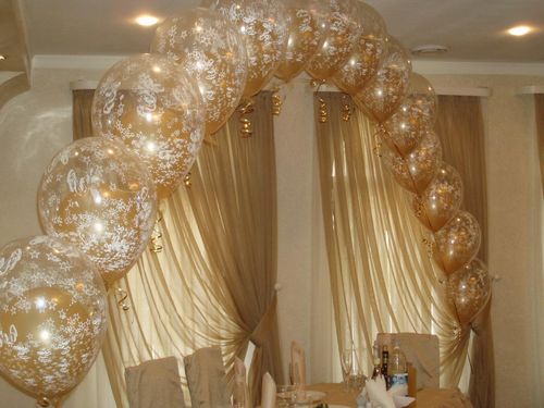 Украшение зала шарами: бумажные для оформления, воздушные своими руками, без цветов, как красиво украсить самим